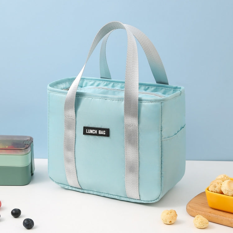 Portable Insulation Bag Waterproof Small Meal Bag Aluminum Foil Thickened Lunch Bag(Blue)