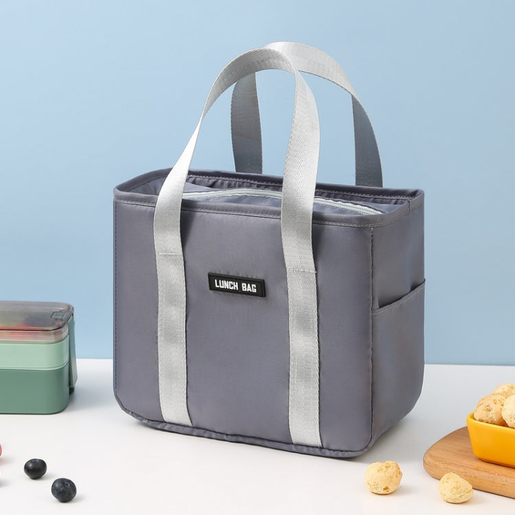 Portable Insulation Bag Waterproof Small Meal Bag Aluminum Foil Thickened Lunch Bag(Grey)