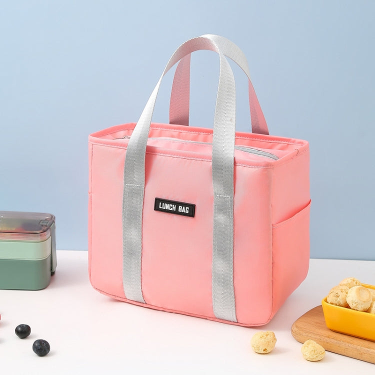 Portable Insulation Bag Waterproof Small Meal Bag Aluminum Foil Thickened Lunch Bag(Pink)