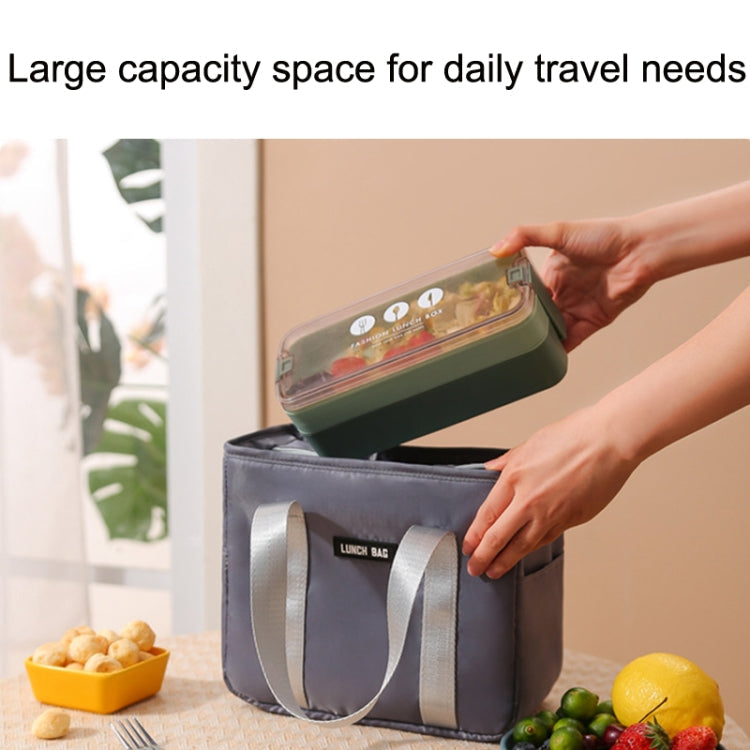 Portable Insulation Bag Waterproof Small Meal Bag Aluminum Foil Thickened Lunch Bag(Navy)