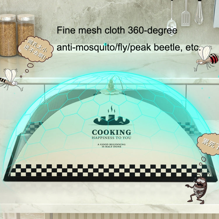 Table Cover Folding Food Cover Household Anti-fly Dust-proof Vegetable Umbrella 70cm English Cooking Smoke