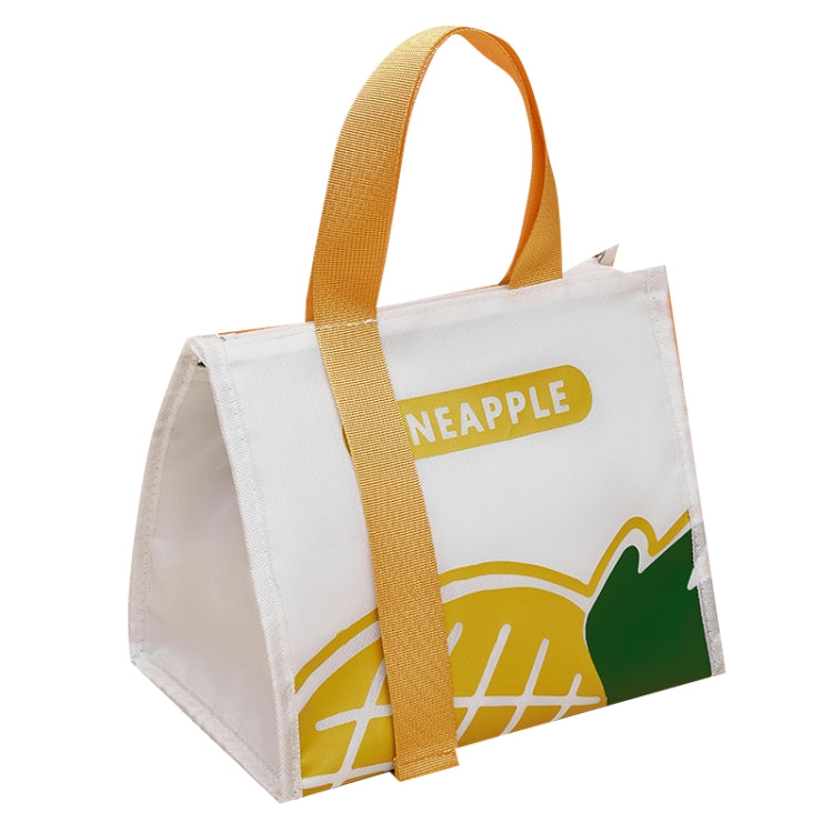 Portable Lunch Box Bag Student Simple Thickened Waterproof Bento Insulation Bag(White)