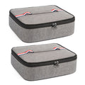 2pcs Small Waterproof Portable Lunch Bag Outdoor Picnic Lunch Box Insulation Bag(Gray)