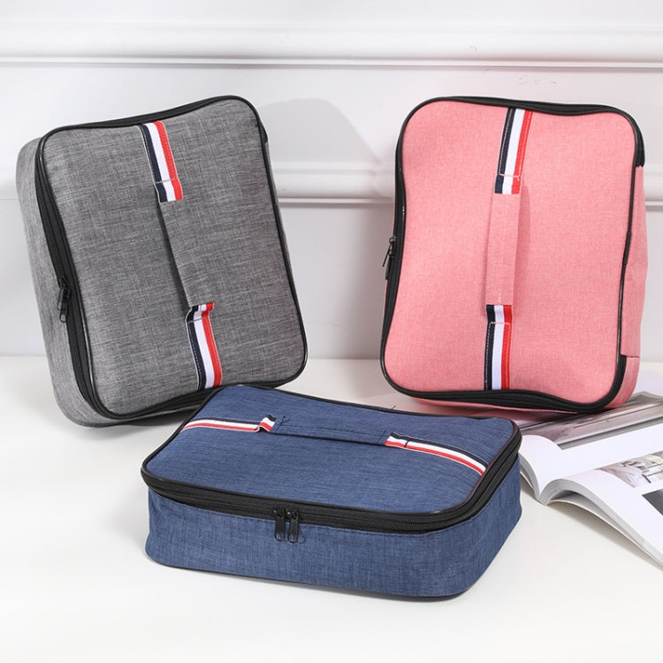 2pcs Small Waterproof Portable Lunch Bag Outdoor Picnic Lunch Box Insulation Bag(Navy)