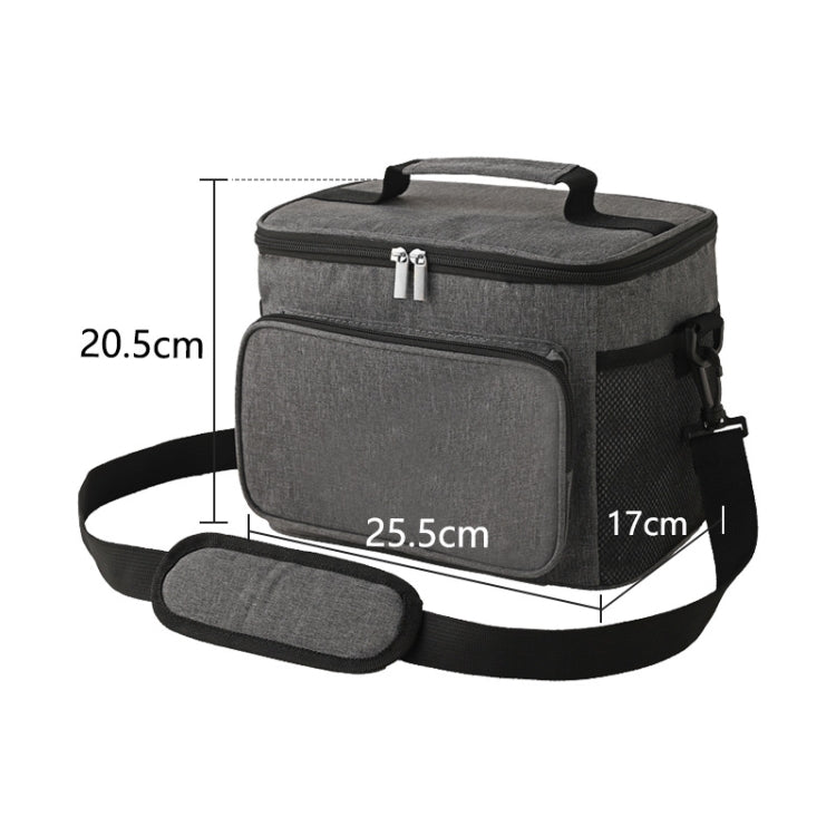 10L Waterproof Oxford Cloth Picnic Bag Outdoor Ice Pack Thickened Portable Insulation Bag(Gray)