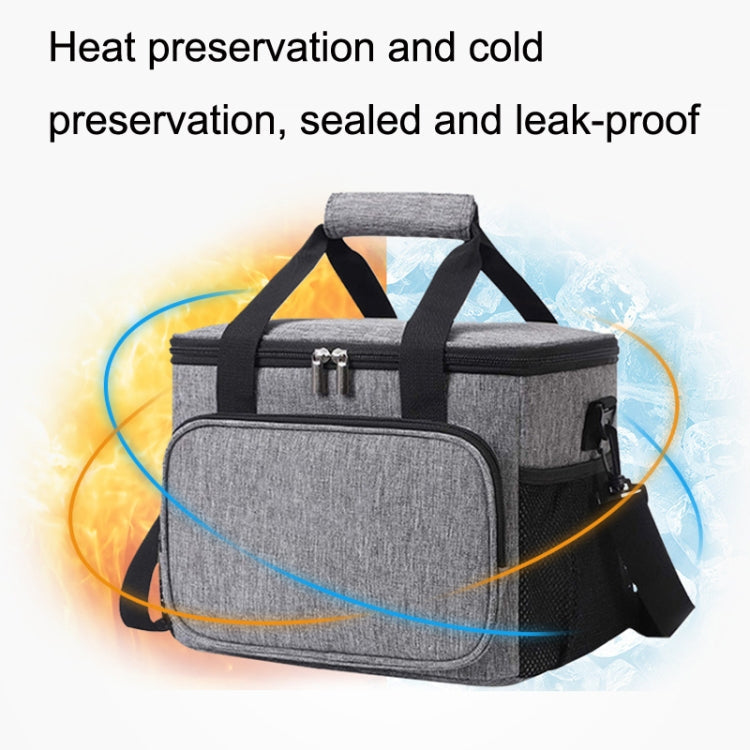 10L Waterproof Oxford Cloth Picnic Bag Outdoor Ice Pack Thickened Portable Insulation Bag(Wine Red)