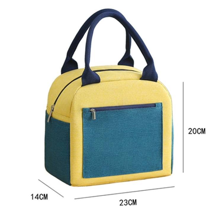 Match Color Cationic Lunch Box Handbag Aluminum Foil Thickened Waterproof Lunch Bag(Blue)