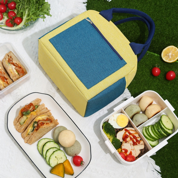 Match Color Cationic Lunch Box Handbag Aluminum Foil Thickened Waterproof Lunch Bag(Pink)