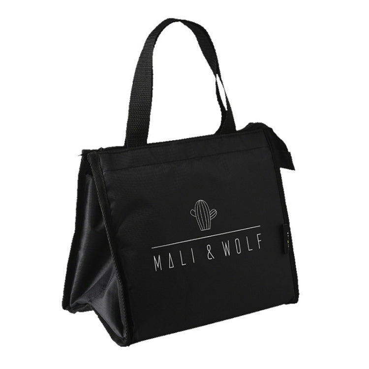 Horizontal Version Thick Waterproof Insulation Bag Oxford Cloth Lunch Bag Tote Bag(Cactus)