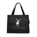 Horizontal Version Thick Waterproof Insulation Bag Oxford Cloth Lunch Bag Tote Bag(White Deer)