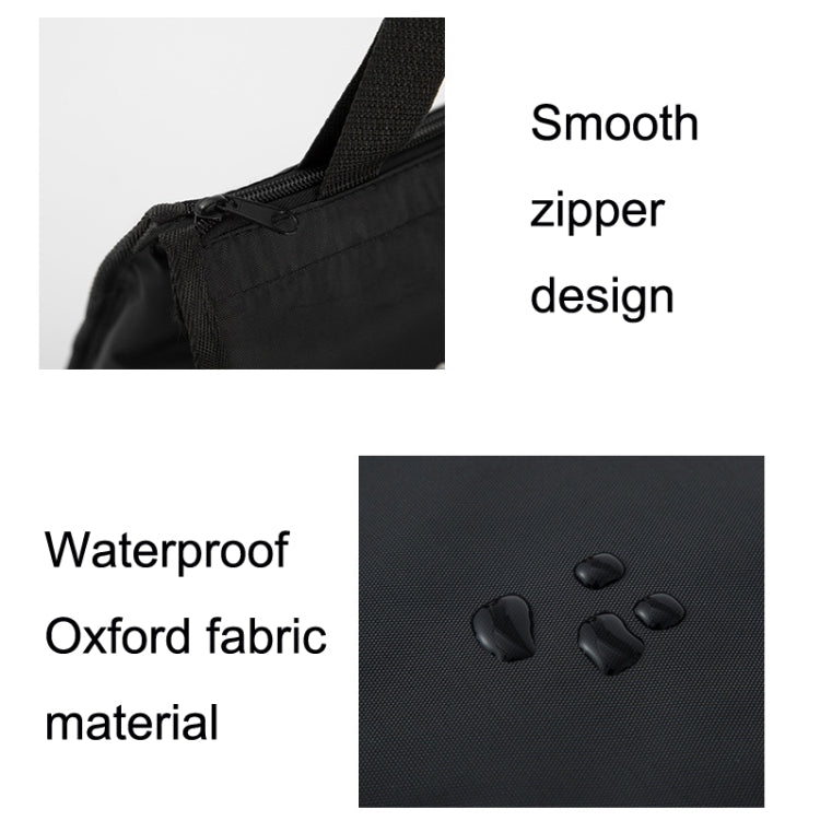 Horizontal Version Thick Waterproof Insulation Bag Oxford Cloth Lunch Bag Tote Bag(Small Daisy)