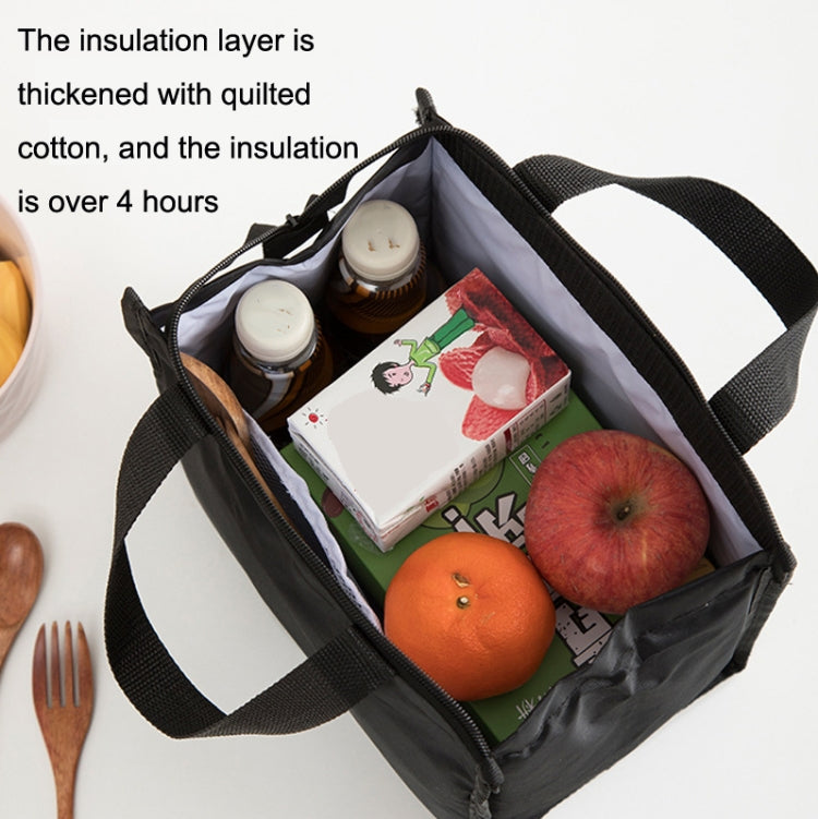 Horizontal Version Thick Waterproof Insulation Bag Oxford Cloth Lunch Bag Tote Bag(White Deer)