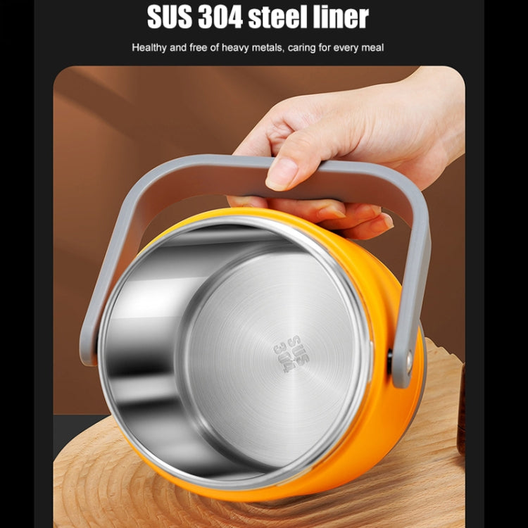 2.0L 304 Food Grade Insulated Lunch Box Electric Thermostat Lunch Bucket, CN Plug, Color: Temperature Display Beige Power Cord