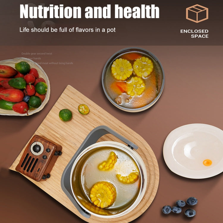 2.0L 304 Food Grade Insulated Lunch Box Electric Thermostat Lunch Bucket, CN Plug, Color: Temperature Display Beige Power Cord