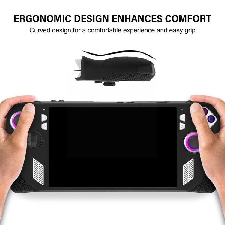 For ASUS ROG Ally Handheld Game Console Silicone Drop-proof Protective Case All-inclusive Case(Blue)