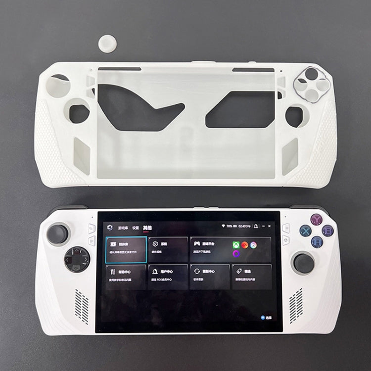 For ASUS ROG Ally Handheld Game Console Silicone Drop-proof Protective Case All-inclusive Case(Blue)