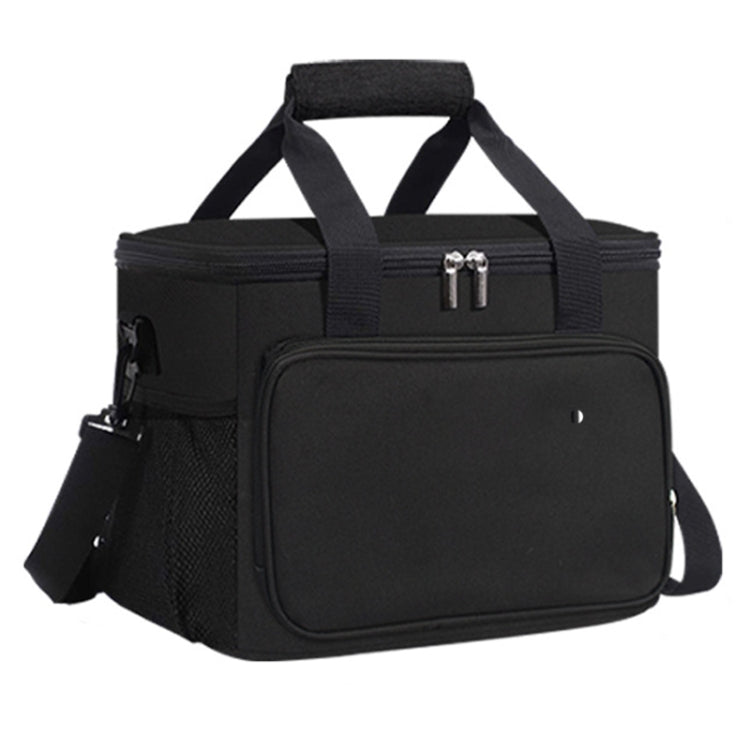 15L Waterproof Oxford Cloth Picnic Bag Outdoor Ice Pack Thickened Portable Insulation Bag(Black)