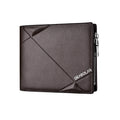 DEABOLAR Men Short PU Leather Tri-fold Horizontal Wallet Large-capacity Multi-card Wallet(Coffee)