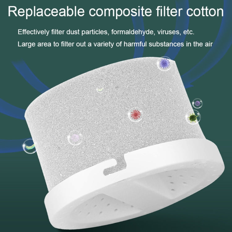 USB Plug-in Home Bedroom Deodorizer Desktop Car Negative Ion Air Purifier(Square)