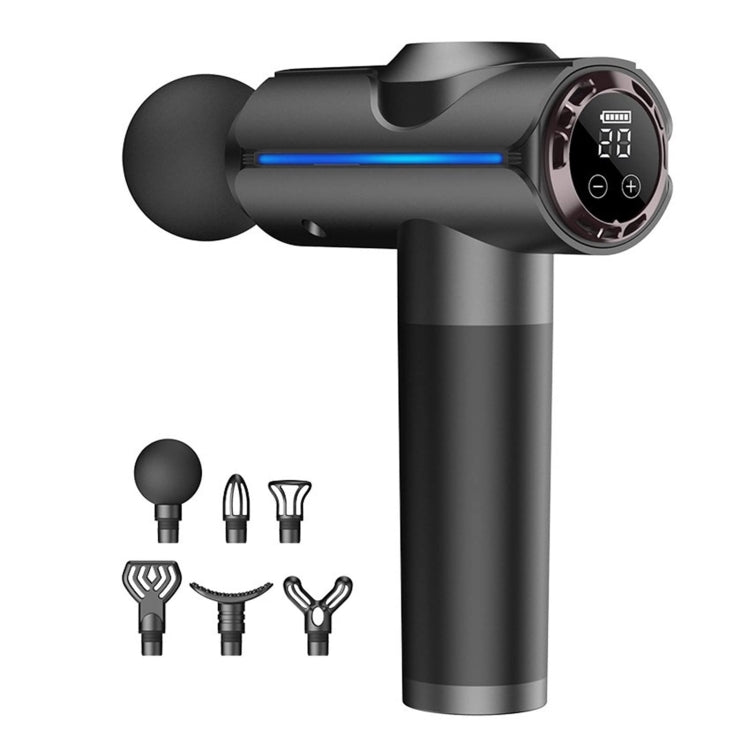 20-speed Touch Control Fascia Massager with 6 Massage Heads,CN Plug(Gray)