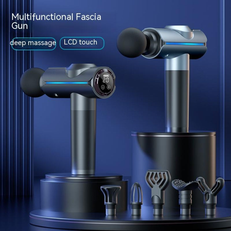 20-speed Touch Control Fascia Massager with 6 Massage Heads,CN Plug(Silver)