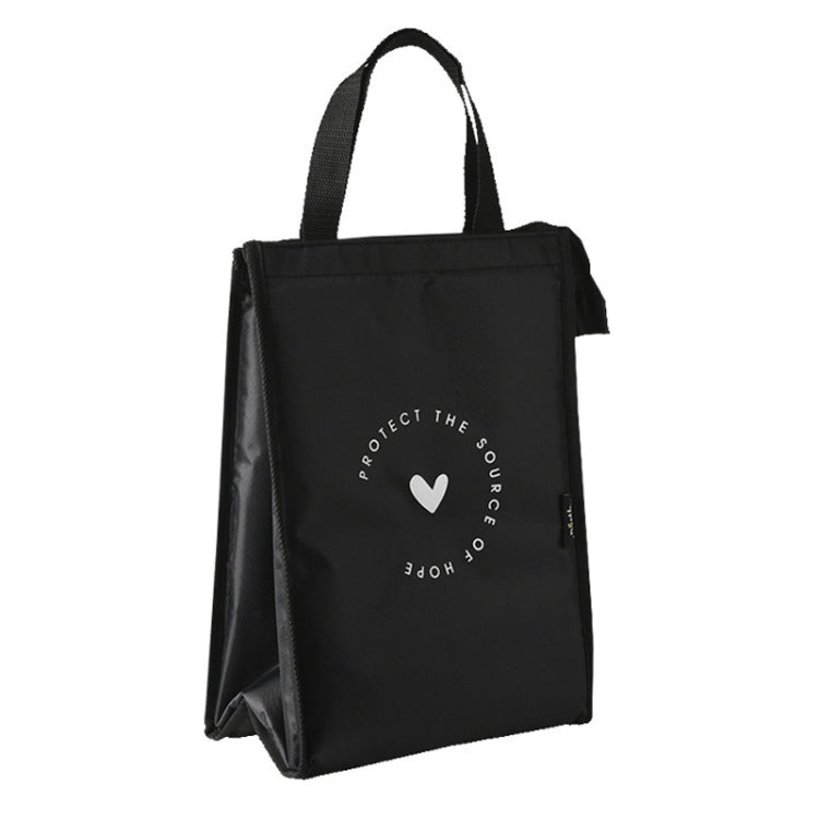 Vertical Version Thick Waterproof Insulation Bag Oxford Cloth Lunch Bag Tote Bag(Love)