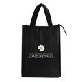 Vertical Version Thick Waterproof Insulation Bag Oxford Cloth Lunch Bag Tote Bag(Small Daisy)