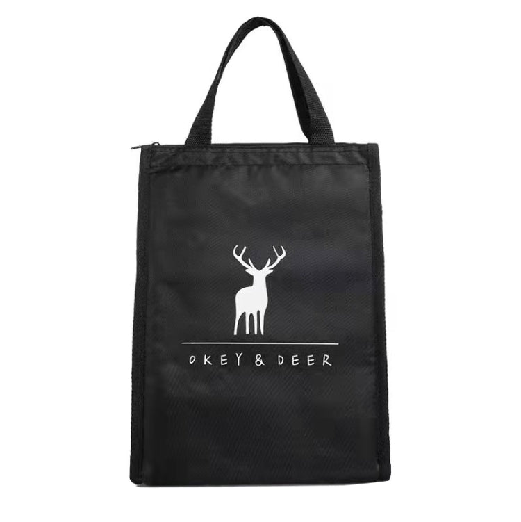 Vertical Version Thick Waterproof Insulation Bag Oxford Cloth Lunch Bag Tote Bag(White Deer)
