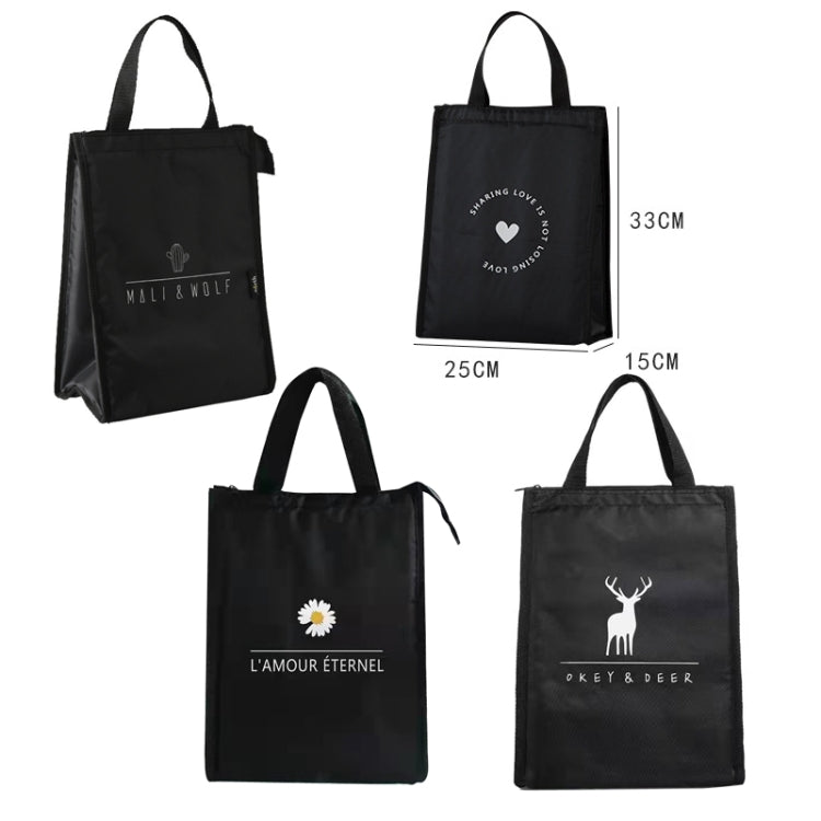 Vertical Version Thick Waterproof Insulation Bag Oxford Cloth Lunch Bag Tote Bag(Cactus)