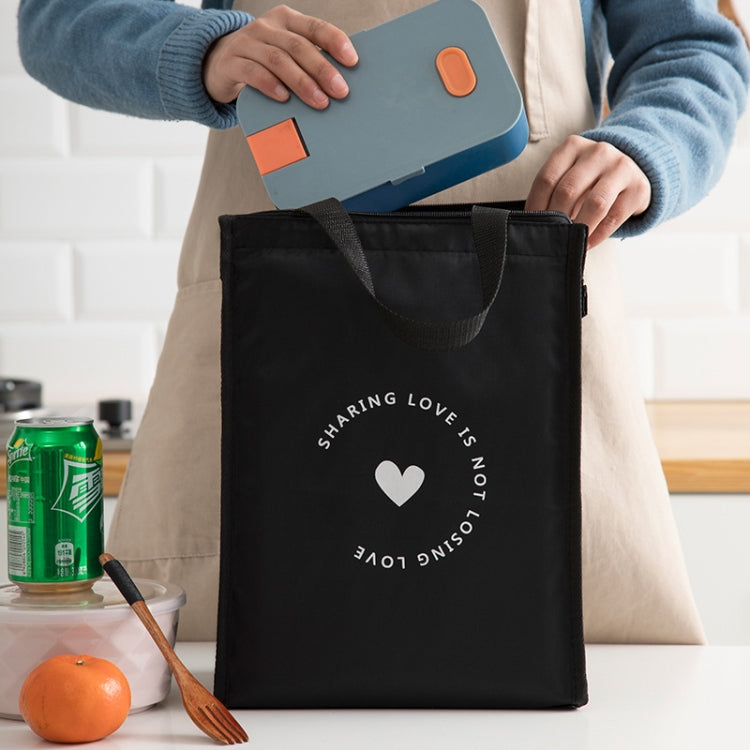 Vertical Version Thick Waterproof Insulation Bag Oxford Cloth Lunch Bag Tote Bag(Small Daisy)