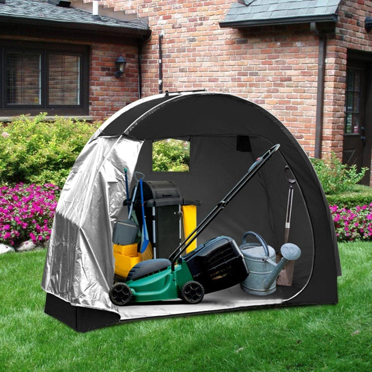 Outdoor Waterproof Bicycle Storage Shed Oxford 210D Heavy Duty Bike Tent(Black)