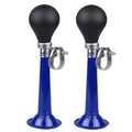 2pcs 7 inch Metal Plating Bicycle Air Horn Bicycle Accessories, Color: Blue