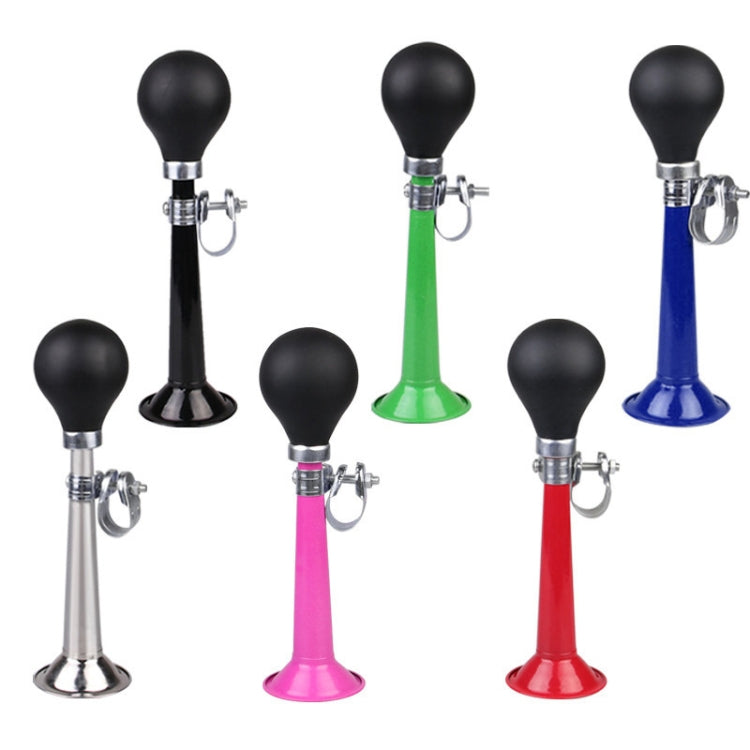 2pcs 7 inch Metal Plating Bicycle Air Horn Bicycle Accessories, Color: Black