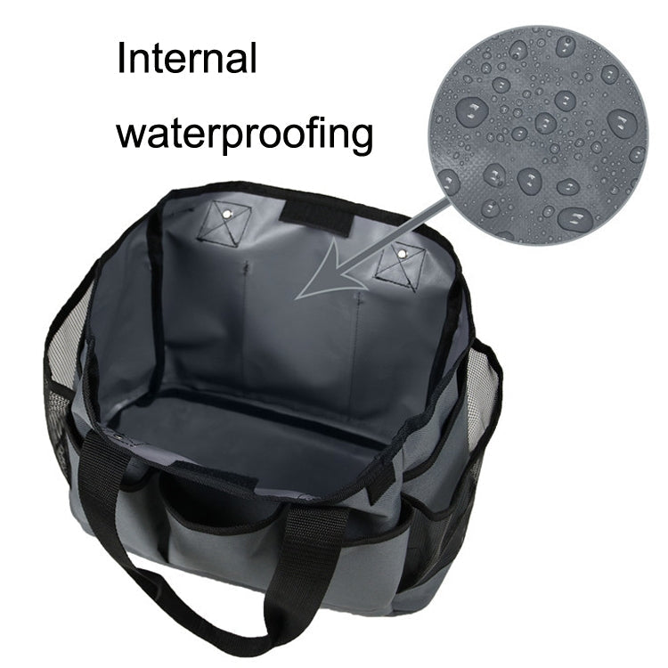 Outdoor Portable Oxford Fabric Gardening Tool Bag Garden Pruning Tool Storage Bag(ArmyGreen)