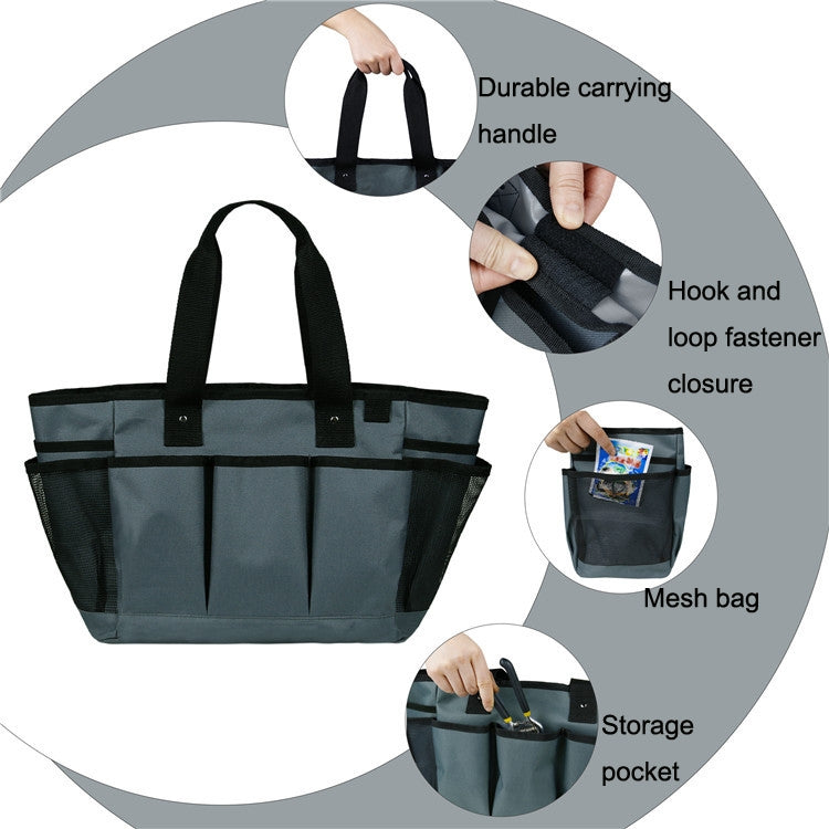 Outdoor Portable Oxford Fabric Gardening Tool Bag Garden Pruning Tool Storage Bag(ArmyGreen)
