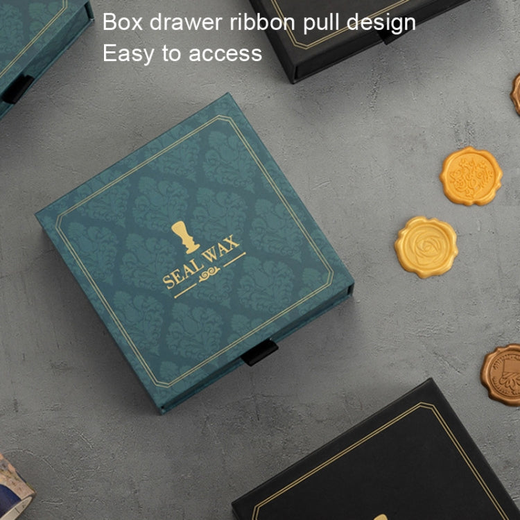 Gift Box Fire Paint Stamp Set Retro Handbook Material Accessories DIY Book Material(Green Box Gift)
