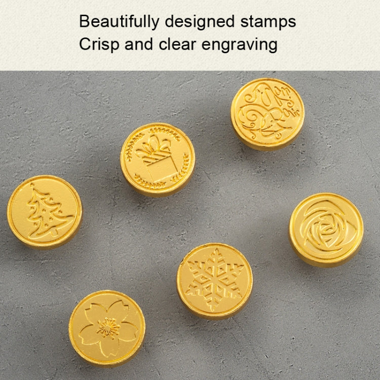 Gift Box Fire Paint Stamp Set Retro Handbook Material Accessories DIY Book Material(Green Box Gift)