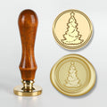 Christmas Series Fire Lacquer Seal Wood Grain Handle+Brass Seal Head(SD-19)