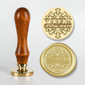 Christmas Series Fire Lacquer Seal Wood Grain Handle+Brass Seal Head(SD-31)