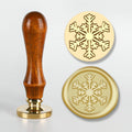 Christmas Series Fire Lacquer Seal Wood Grain Handle+Brass Seal Head(SD-32)