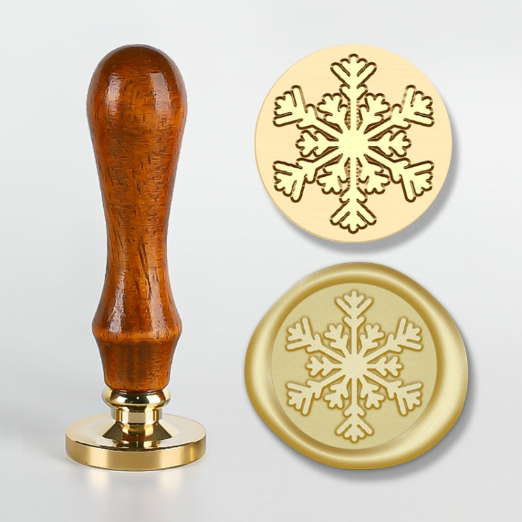 Christmas Series Fire Lacquer Seal Wood Grain Handle+Brass Seal Head(SD-32)