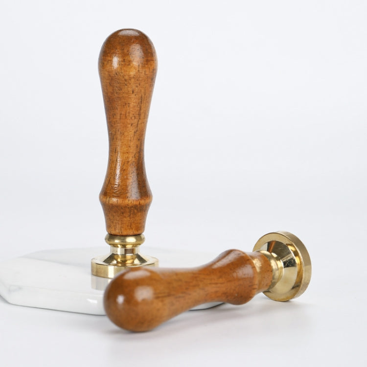 Christmas Series Fire Lacquer Seal Wood Grain Handle+Brass Seal Head(SD-37)