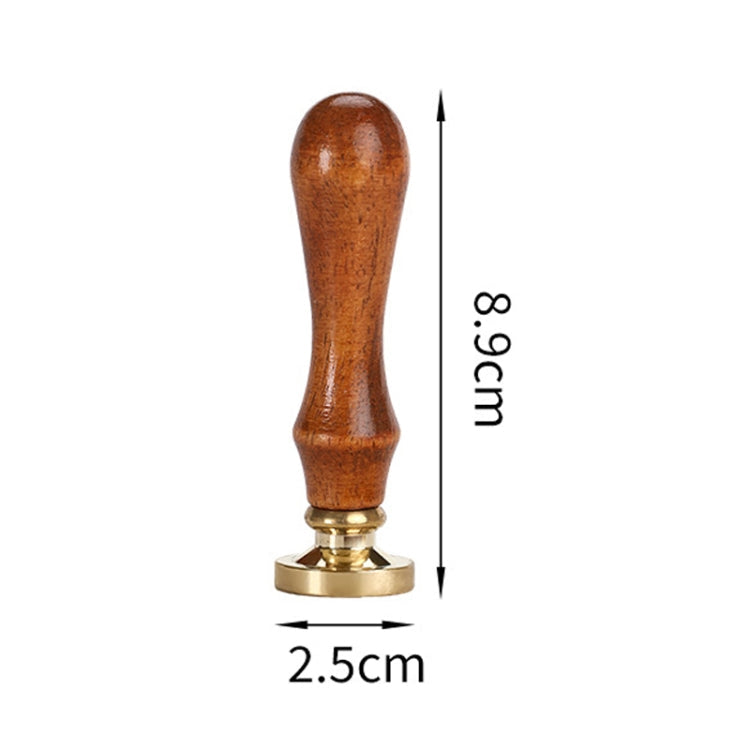 Christmas Series Fire Lacquer Seal Wood Grain Handle+Brass Seal Head(SD-31)