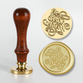 English Letters Series Fire Lacquer Seal Toxca Handle+Brass Seal Head(YW-02 Best Wishes)