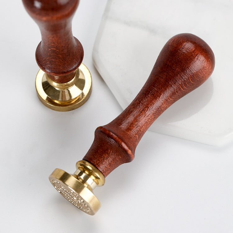 English Letters Series Fire Lacquer Seal Toxca Handle+Brass Seal Head(YW-13 Merry Chrstmas)