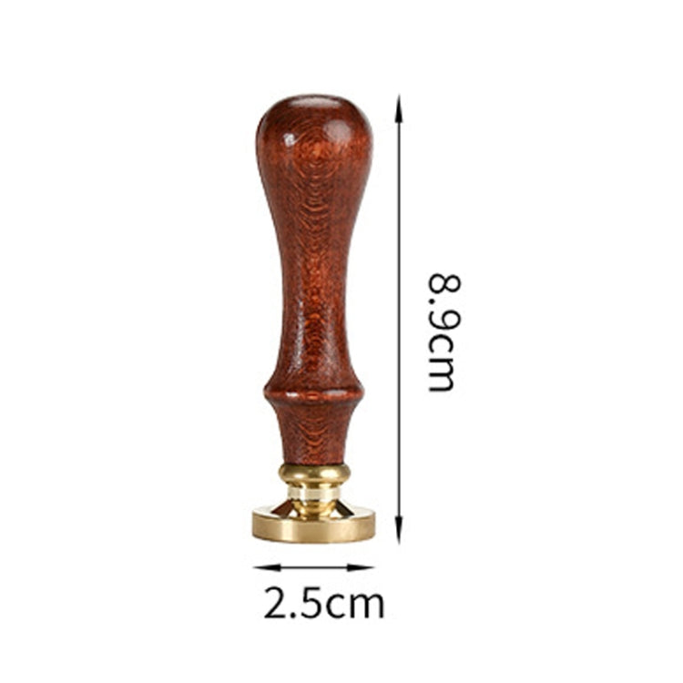 English Letters Series Fire Lacquer Seal Toxca Handle+Brass Seal Head(YW-10 With Love)