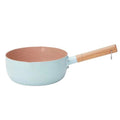 18cm Without Cover Boil Instant Noodles Non-Stick Pan Baby Food Supplement Pan Maifan Stone Small Milk Pot(Blue)