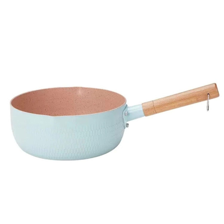 20cm Without Cover Boil Instant Noodles Non-Stick Pan Baby Food Supplement Pan Maifan Stone Small Milk Pot(Blue)
