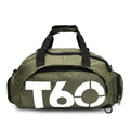 Fitness Football Backpack Swimming Taekwondo Waterproof Nylon Multi-purpose Travel Bag(Army Green)