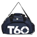 Fitness Football Backpack Swimming Taekwondo Waterproof Nylon Multi-purpose Travel Bag(Deep Blue)